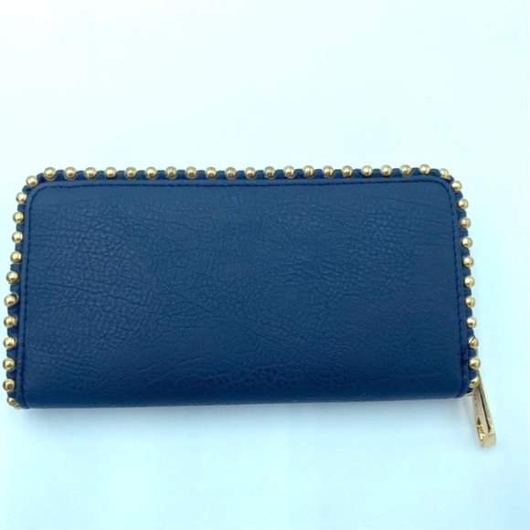 Rampage navy blue wallet with gold stubs - Picture 2 of 13